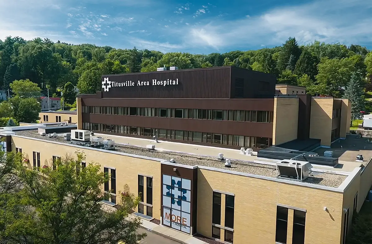 Aerial view of Titusville Area Hospital