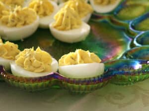 Nutrition 21 Deviled eggs on decorative plate