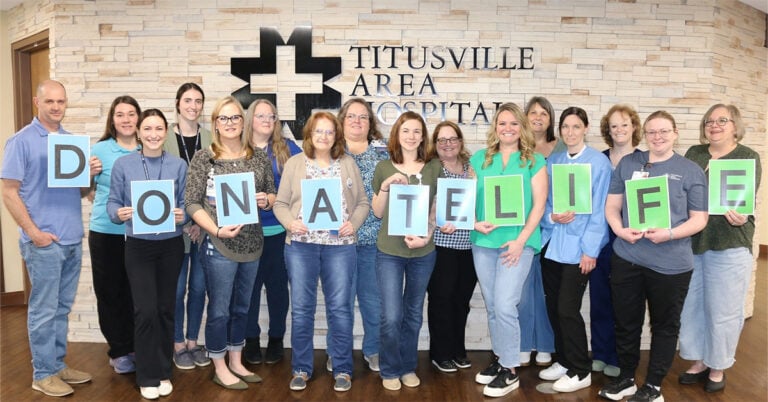 Titusville Area Hospital Blue and Green Spirit Week Participants