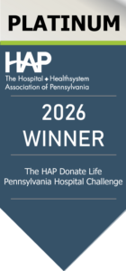 Titusville Area Hospital Receives Platinum Designation in 2026 for Supporting Organ Donation 1 TAH received platinum designation in 2026